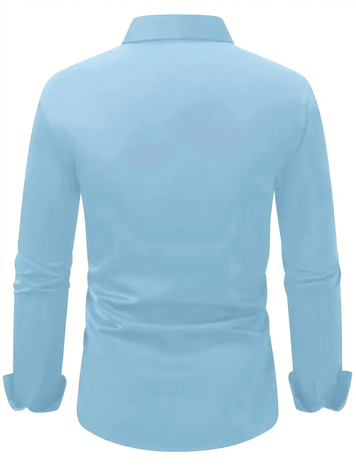 Eleanor | Women's Pointed Collar Long-Sleeve Button-Front Shirt