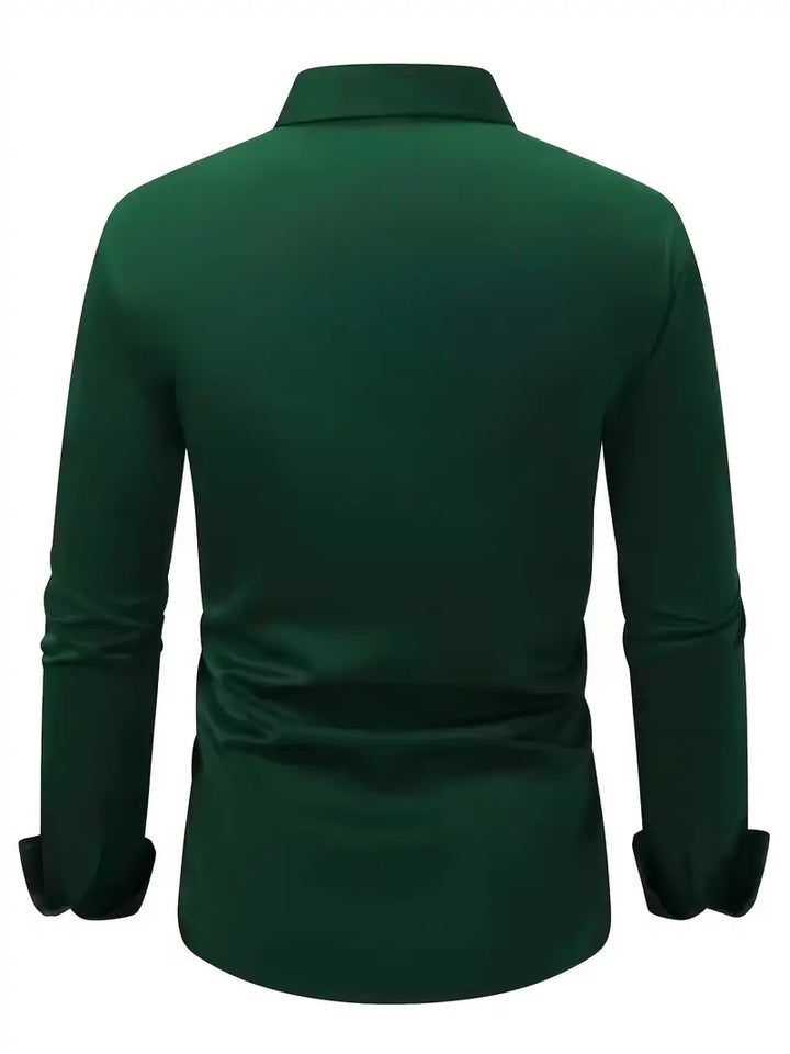 Eleanor | Women's Pointed Collar Long-Sleeve Button-Front Shirt