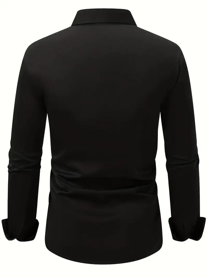 Eleanor | Women's Pointed Collar Long-Sleeve Button-Front Shirt