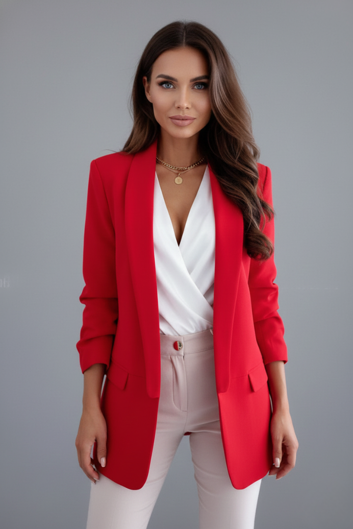 Lorraine | Women's Open-Front Shawl Collar Blazer