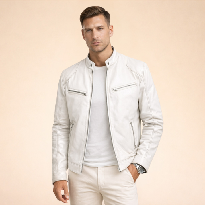 Emeric | Men's Asymmetric Zip Biker Jacket