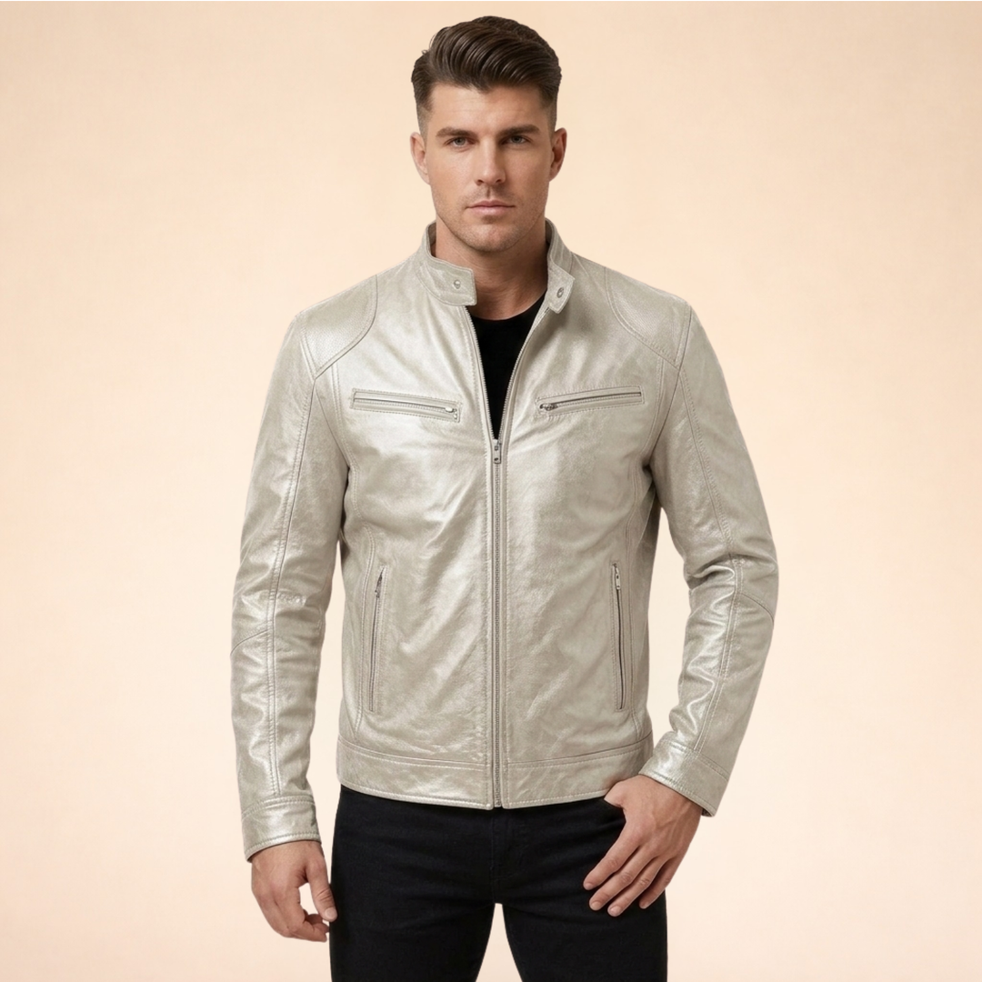 Emeric | Men's Asymmetric Zip Biker Jacket