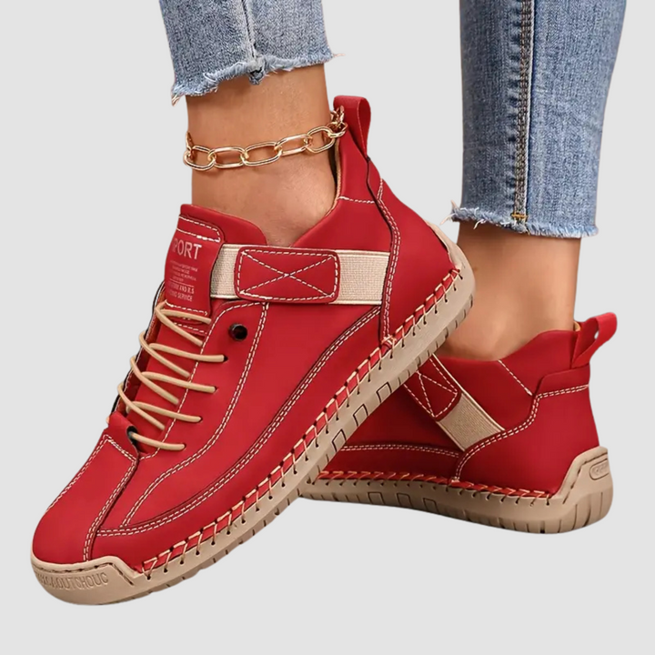 Emiline | Women's Lightweight Breathable Leather Comfort Sneakers