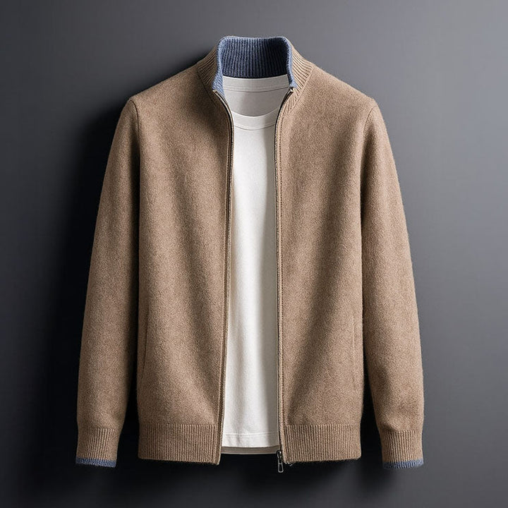 Eugene | Men's Stand Collar Zip Knit Jacket