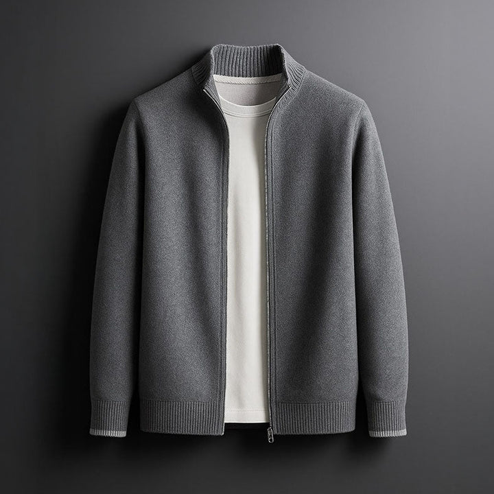 Eugene | Men's Stand Collar Zip Knit Jacket