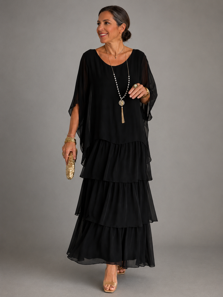 Evangeline | Women's Layered Flowing Loose Maxi Dress