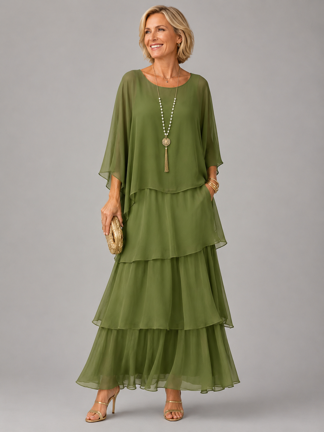 Evangeline | Women's Layered Flowing Loose Maxi Dress