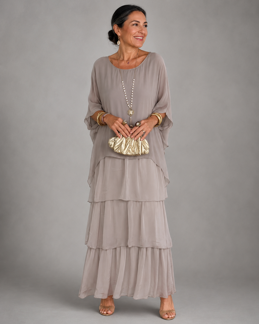 Evangeline | Women's Layered Flowing Loose Maxi Dress