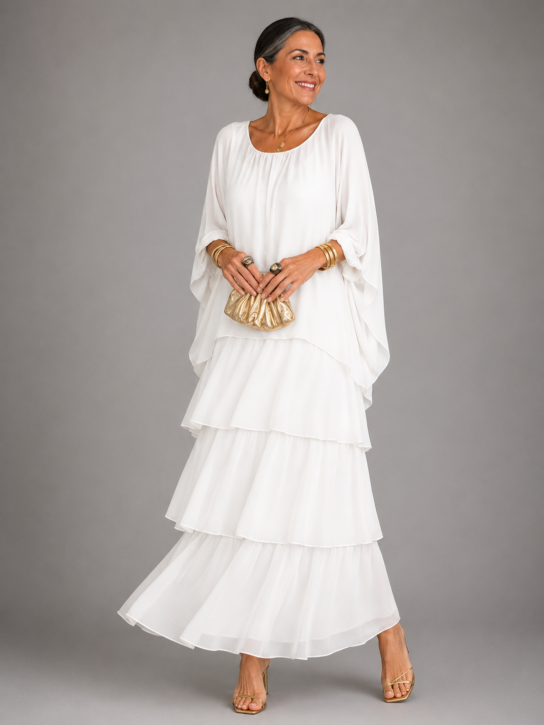 Evangeline | Women's Layered Flowing Loose Maxi Dress