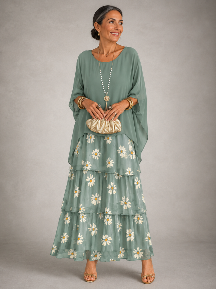 Evangeline | Women's Layered Flowing Loose Maxi Dress