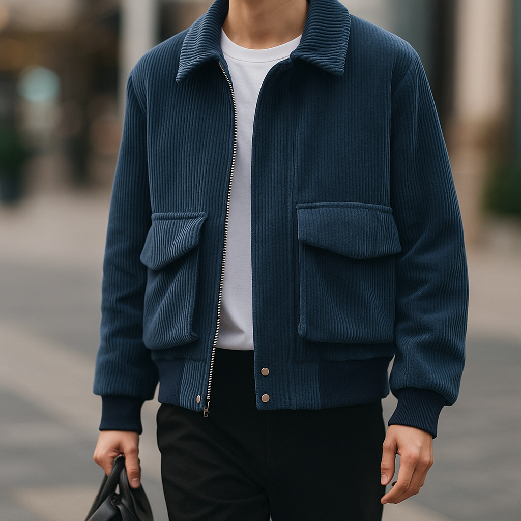 Everard | Men's Ribbed Pile Trucker Jacket