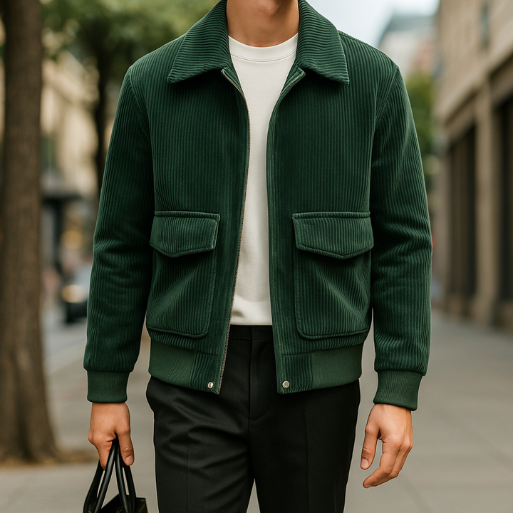 Everard | Men's Ribbed Pile Trucker Jacket