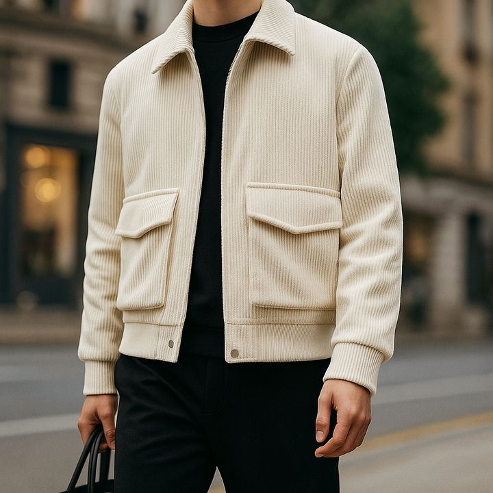 Everard | Men's Ribbed Pile Trucker Jacket