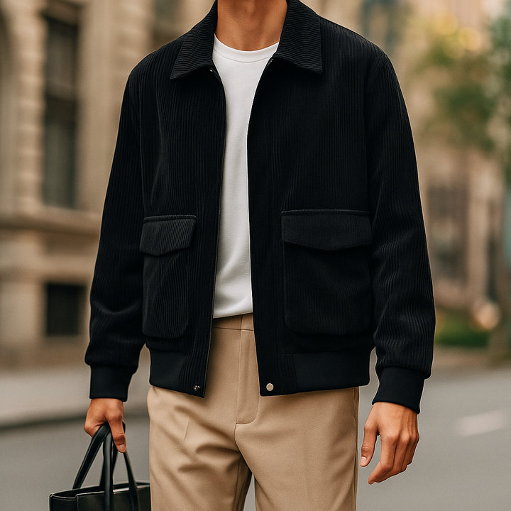 Everard | Men's Ribbed Pile Trucker Jacket