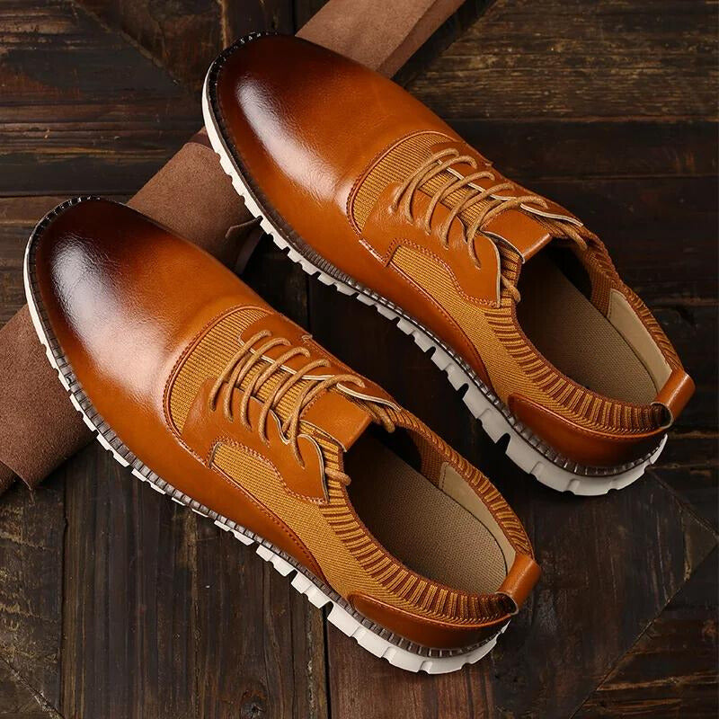 Everett | Men's Panel Construction Lace-Up Low Top Sneakers