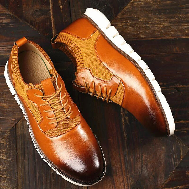Everett | Men's Panel Construction Lace-Up Low Top Sneakers