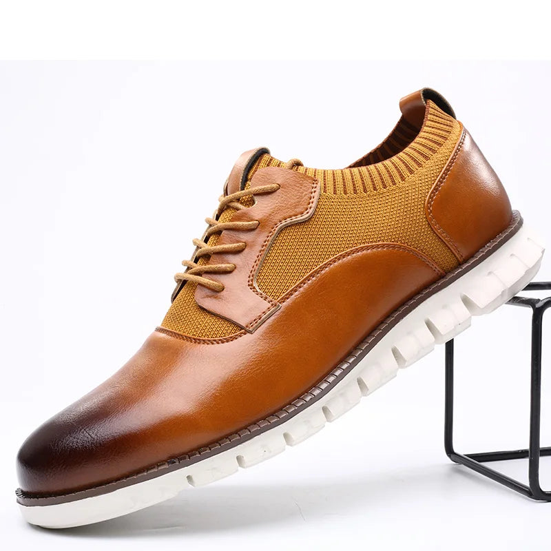 Everett | Men's Panel Construction Lace-Up Low Top Sneakers