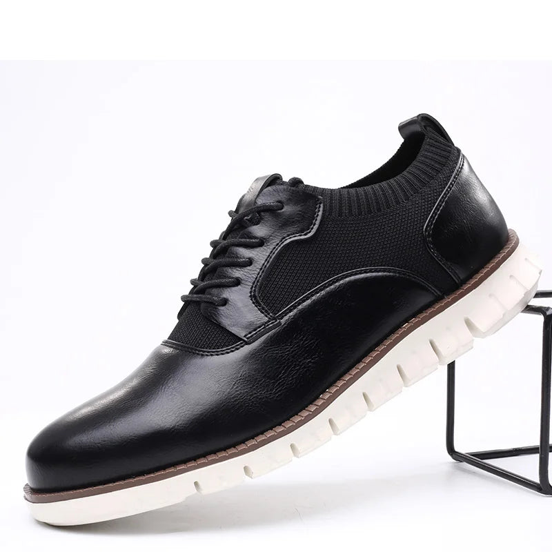 Everett | Men's Panel Construction Lace-Up Low Top Sneakers