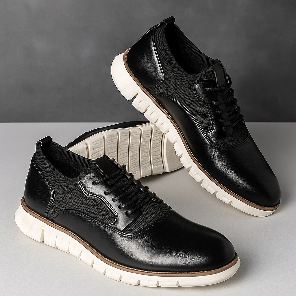 Everett | Men's Panel Construction Lace-Up Low Top Sneakers