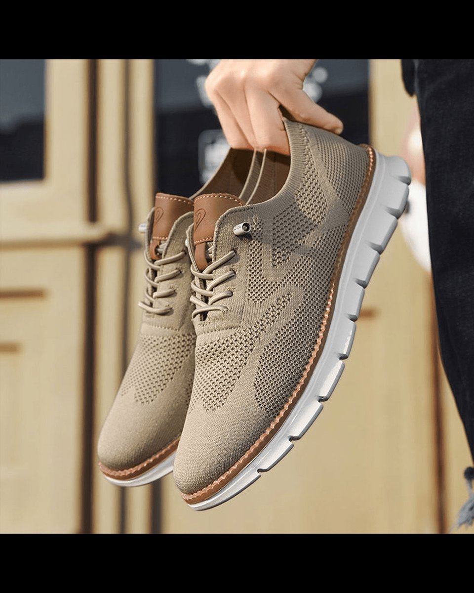 Evrard | Men's Knit Derby Sneakers