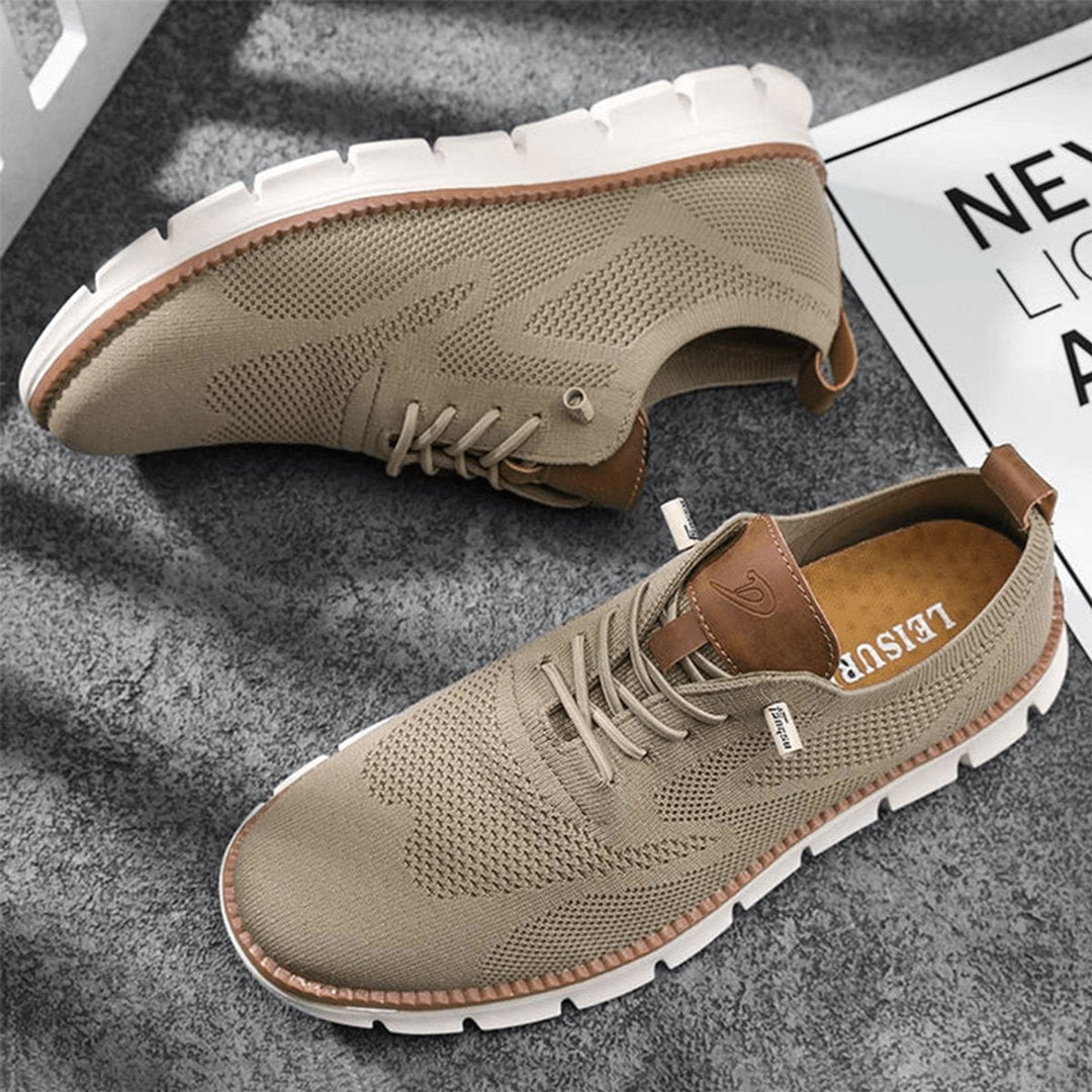 Evrard | Men's Knit Derby Sneakers