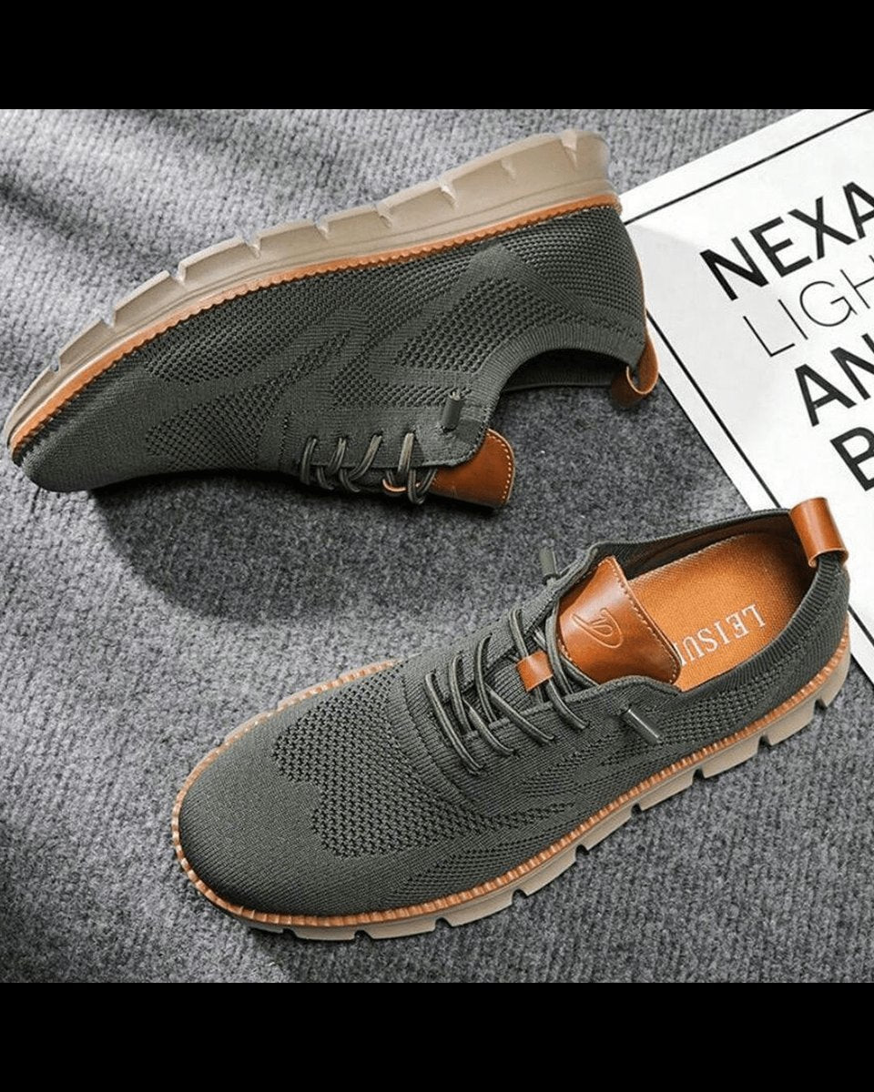 Evrard | Men's Knit Derby Sneakers