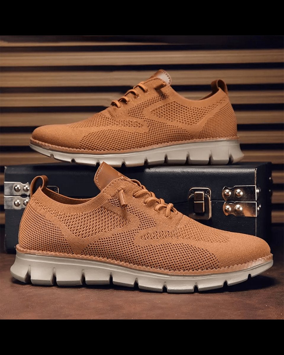 Evrard | Men's Knit Derby Sneakers