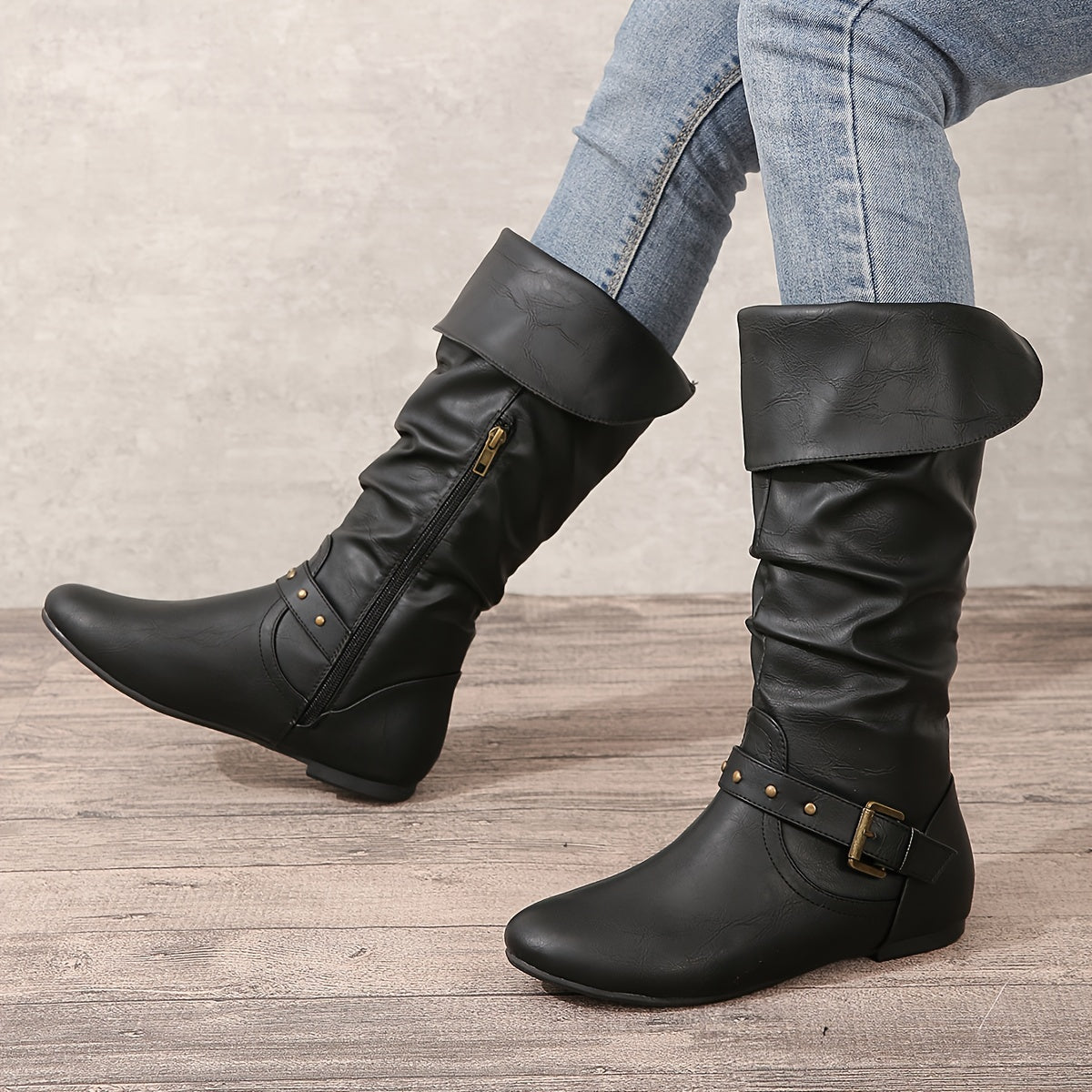 Sophie | Women's Knee-High Boots with Side Zipper