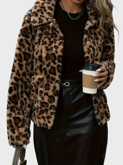 Nyla | Collared Leopard Jacket