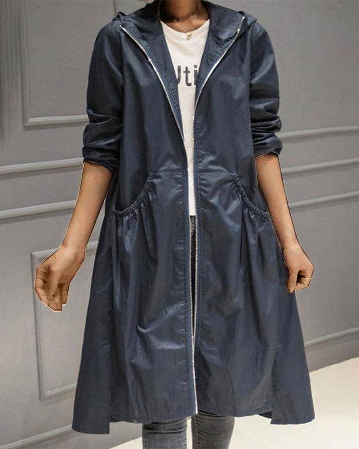 Charlotte | Women's Longline Hooded Anorak with Drawcord Waist