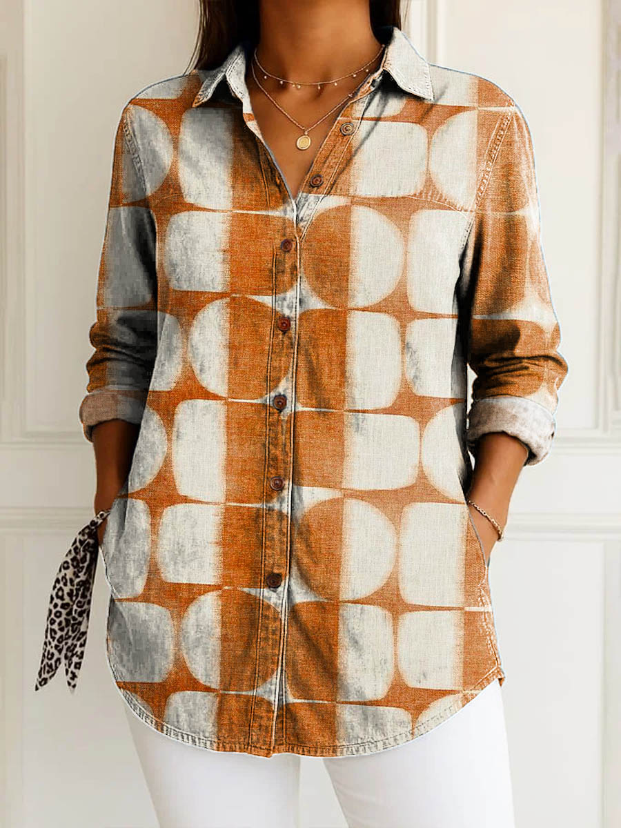 Asta | Geometric Earthy Shirt