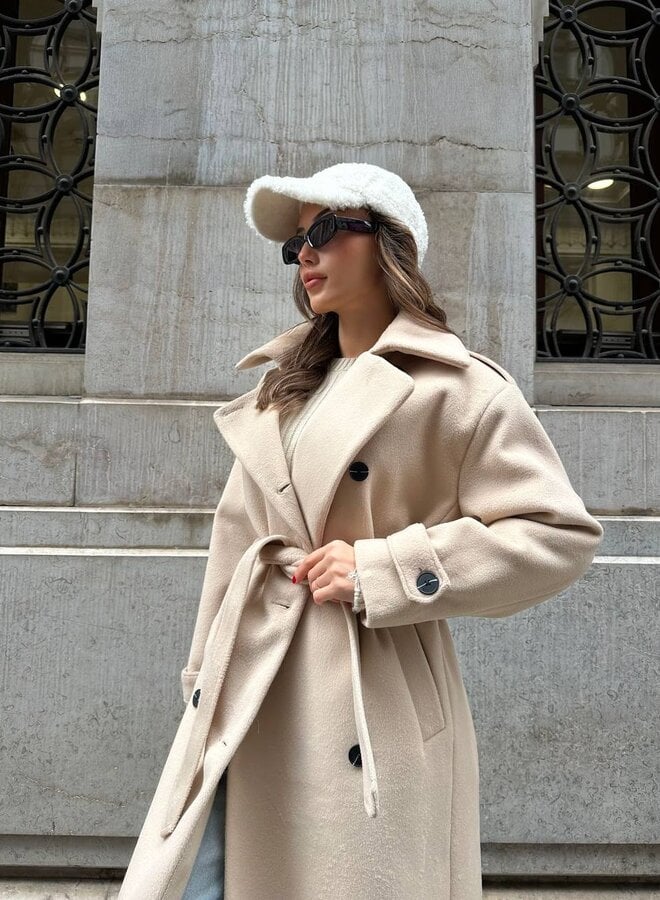 Annemarie | Women's Oversized Double-Breasted Coat with Wide Lapel