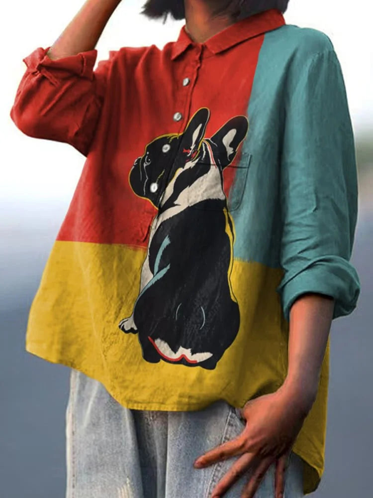 Emilia | Color Block Bulldog Tee