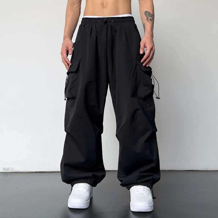 Flint | Men's Baggy Wide Leg Cargo Parachute Pants