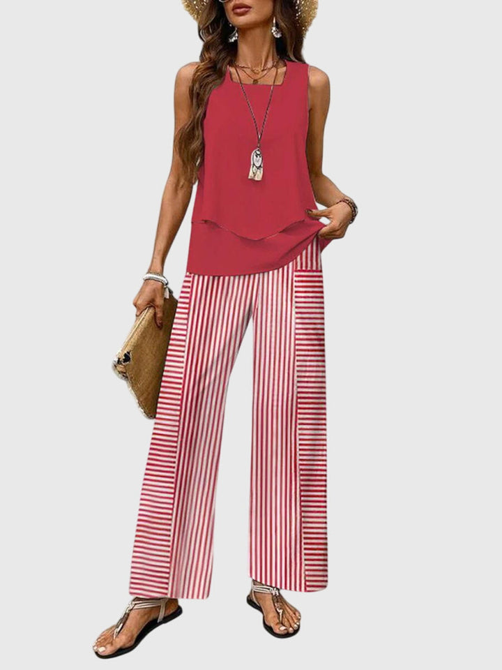 Florence | Women's Square-Neckline Printed Summer Set