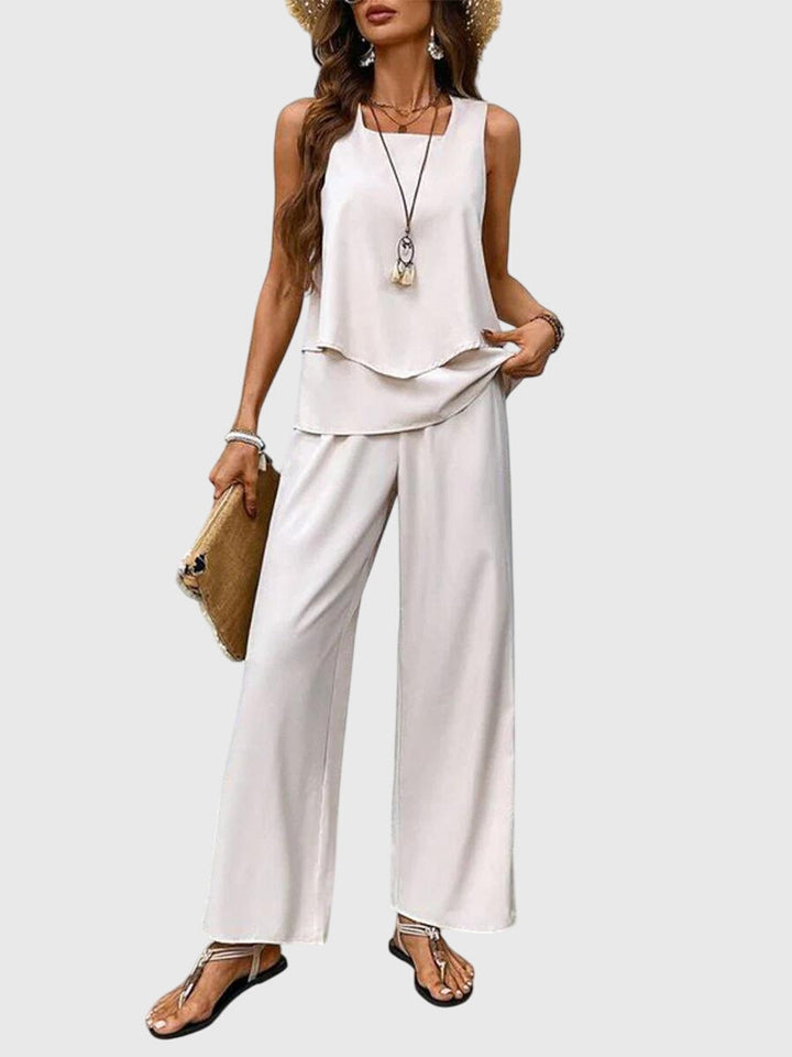 Florence | Women's Square-Neckline Printed Summer Set