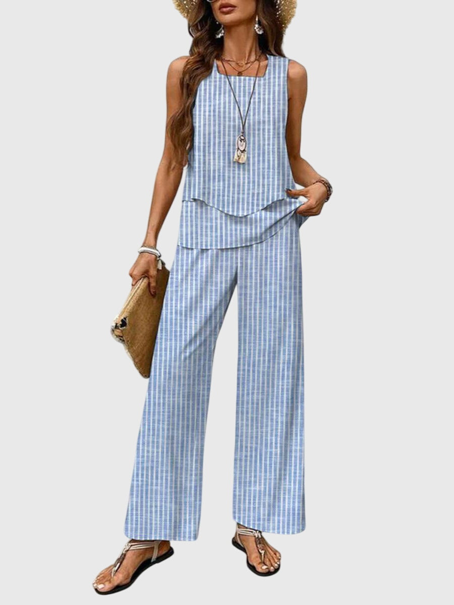 Florence | Women's Square-Neckline Printed Summer Set