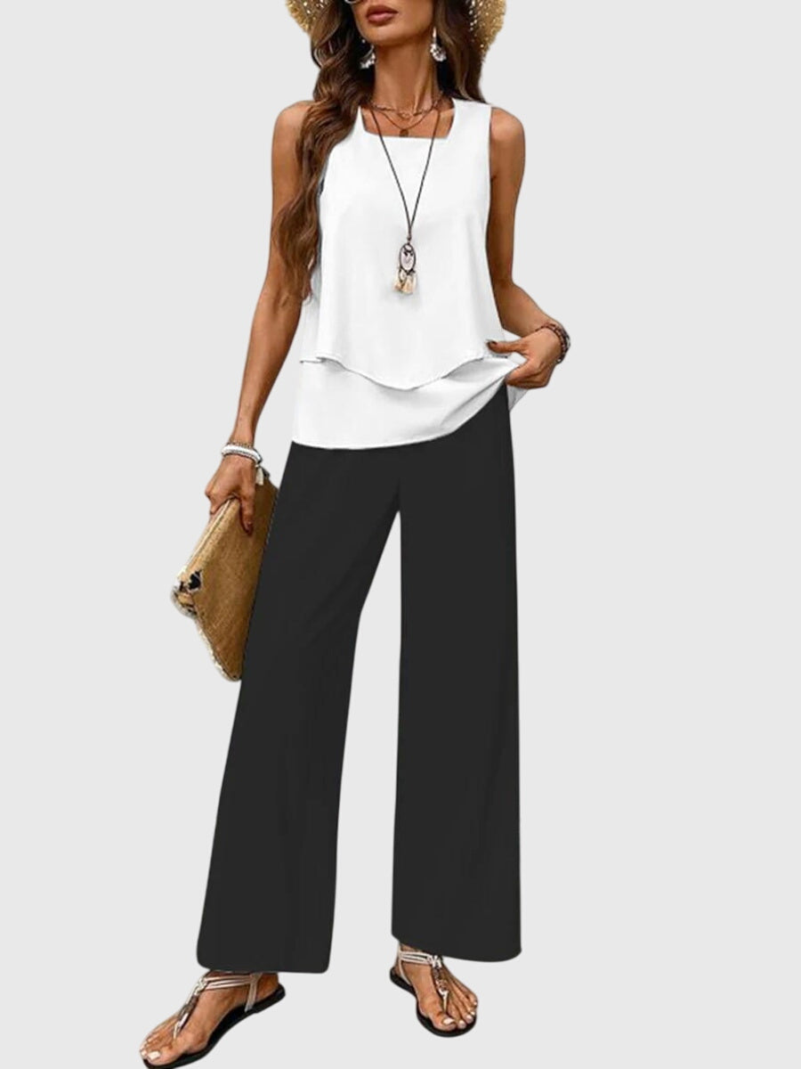 Florence | Women's Square-Neckline Printed Summer Set