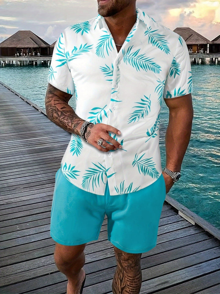 Fredrick | Men's Bold Abstract Print Shirt and Shorts Set