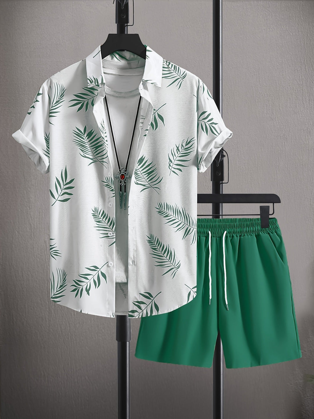 Fredrick | Men's Bold Abstract Print Shirt and Shorts Set