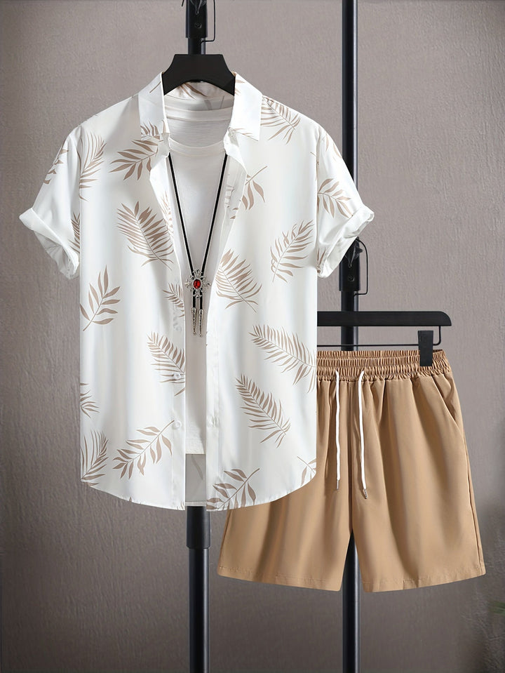 Fredrick | Men's Bold Abstract Print Shirt and Shorts Set