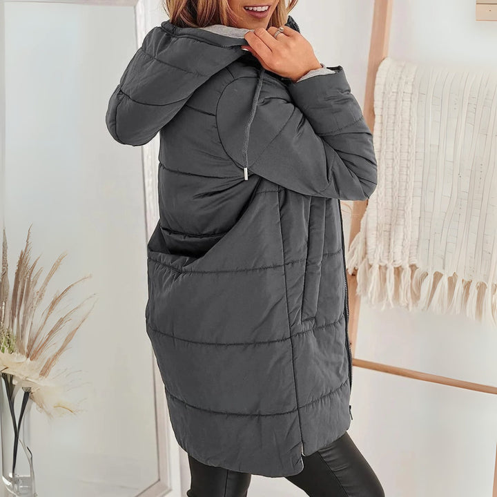 Ines | Women's Hooded Puffer Coat with Concealed Hand Pockets