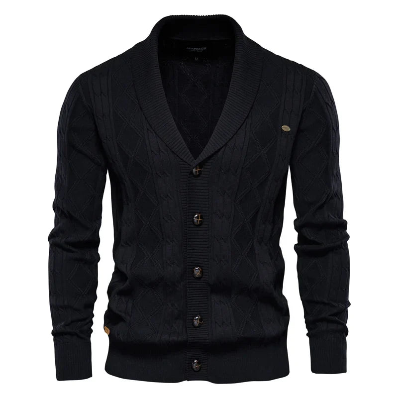 Gaultier | Men's Shawl Collar Button Cardigan