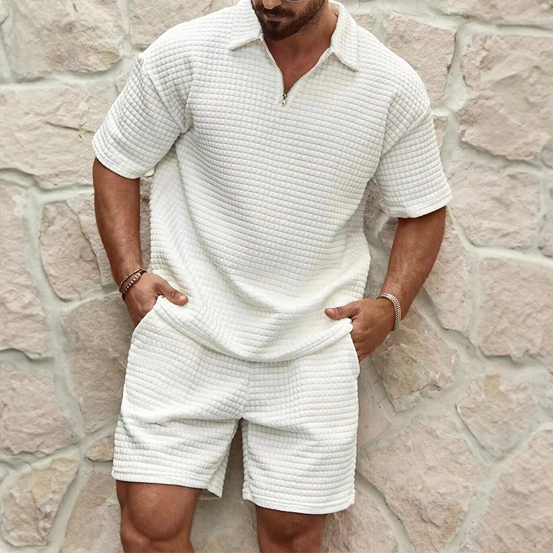 Gerald | Men's Half-Zip Polo and Shorts Summer Set