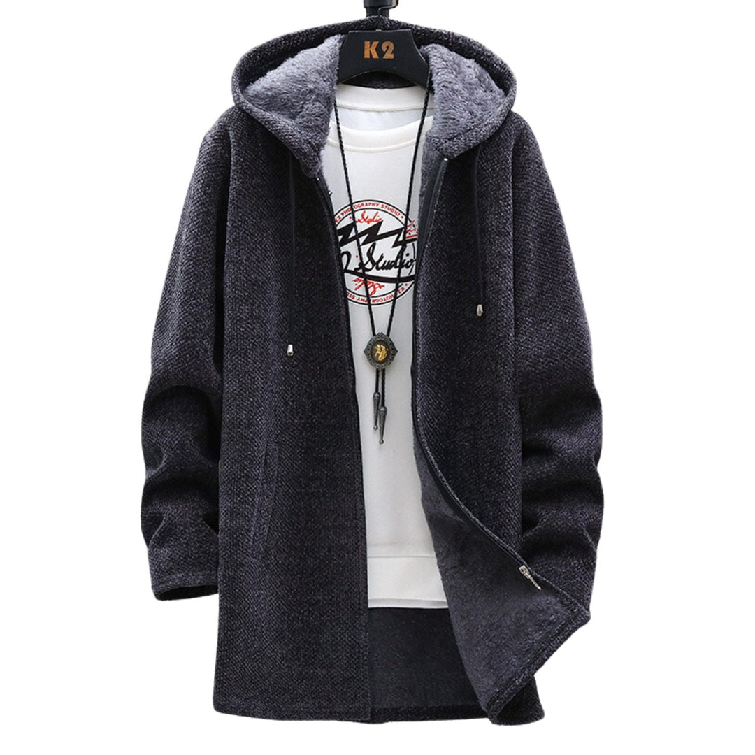 Geraud | Men's Longline Hooded Knit Jacket