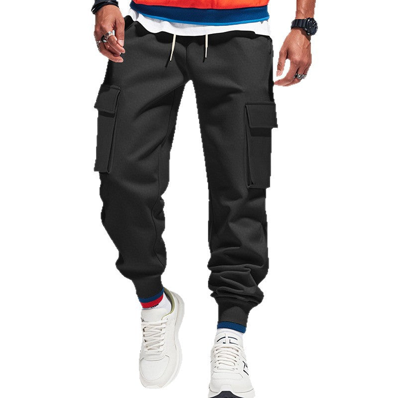Gonzague | Men's Utility Cargo Joggers with Striped Waistband