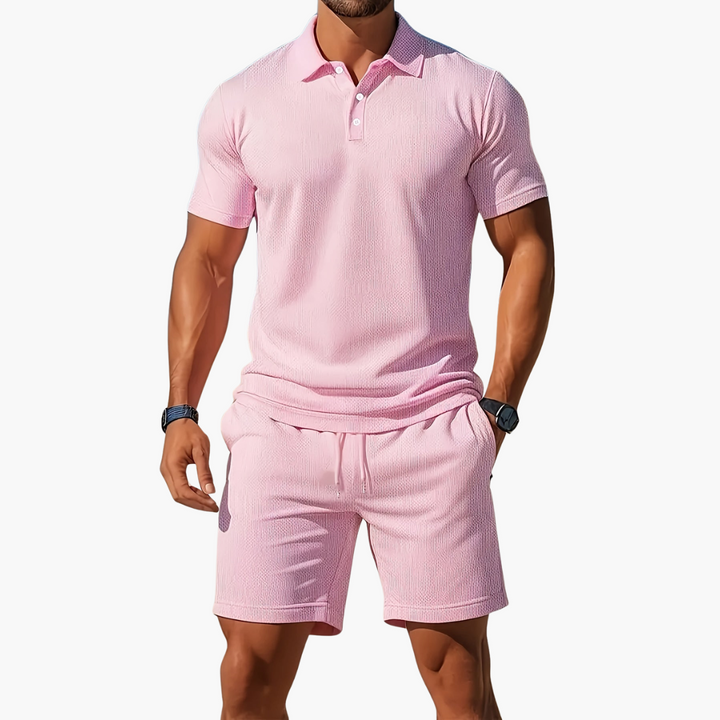 Grace | Women's Casual Polo Collar Shorts Set