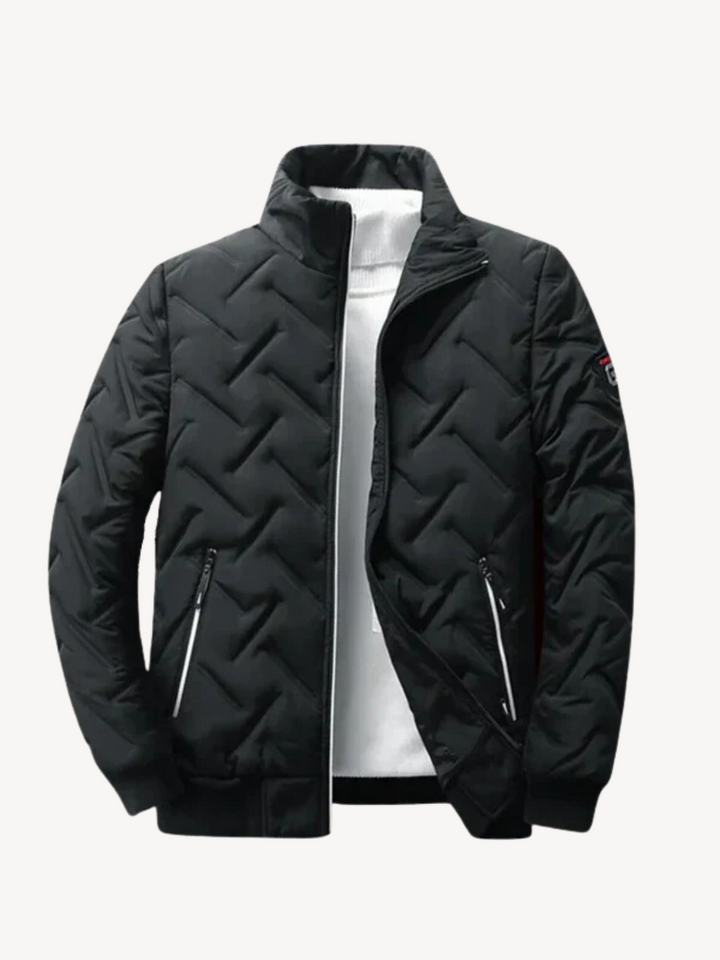 Gratien | Men's Chevron Quilted Zip Jacket