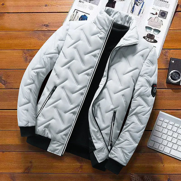 Gratien | Men's Chevron Quilted Zip Jacket