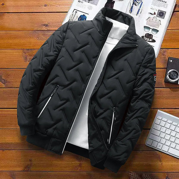 Gratien | Men's Chevron Quilted Zip Jacket